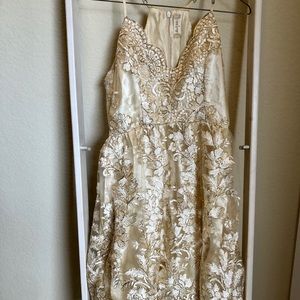 Formal Altar’d State Dress with Gold Lace